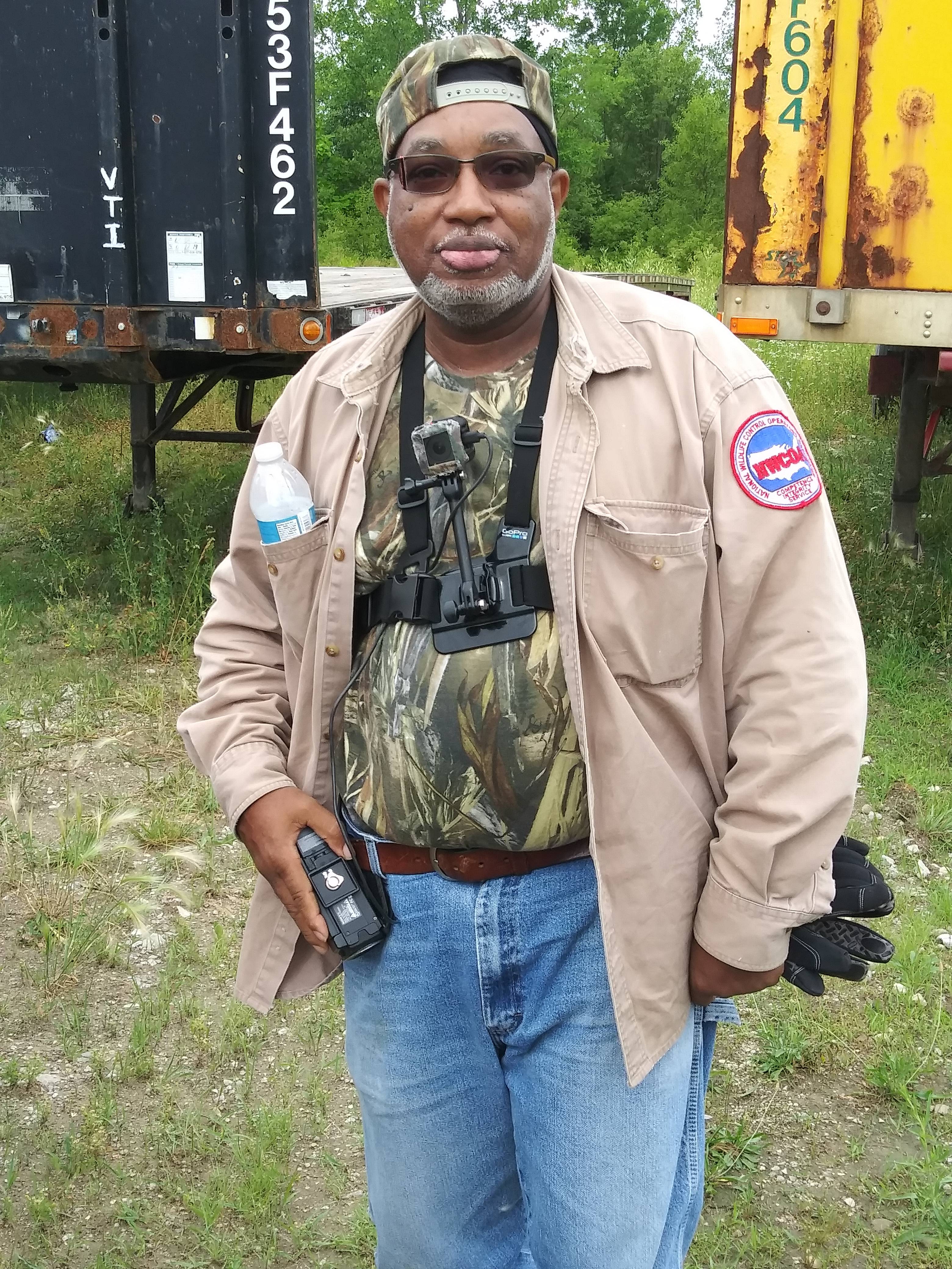 I'm wearing a Go Pro camera Vest Holster.