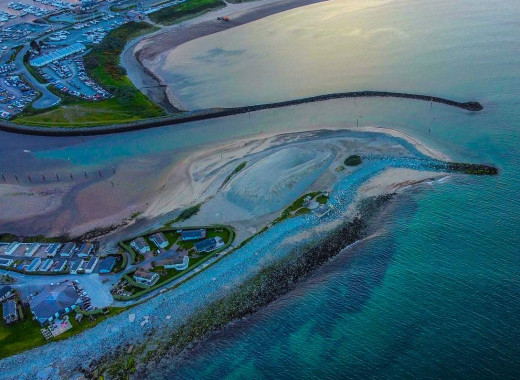 Drone Photog Reveals Harbor that looks like a dolphin
