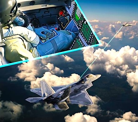 Lockheed Martin F-22 Raptor Pilot Commands Drone from Cockpit